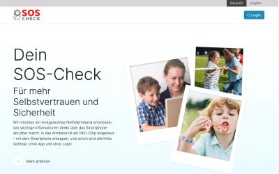 Screenshot SOS-Check Projekt